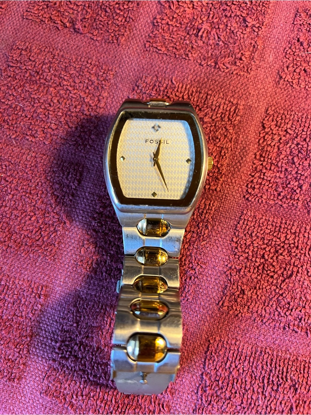 Fossil Men’s Two-Tone Silver and Gold Bracelet Watch